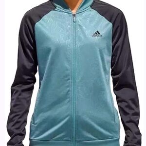 Adidas Firebird Floral Embossed Womens Track Jacket Full Zip- Small